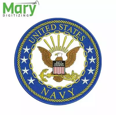 America Navy embroidery digitizing
